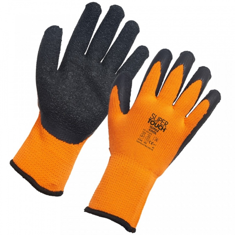 Supertouch SPG-1081-5 Topaz Cool Orange-and-Black Thermal Work Gloves