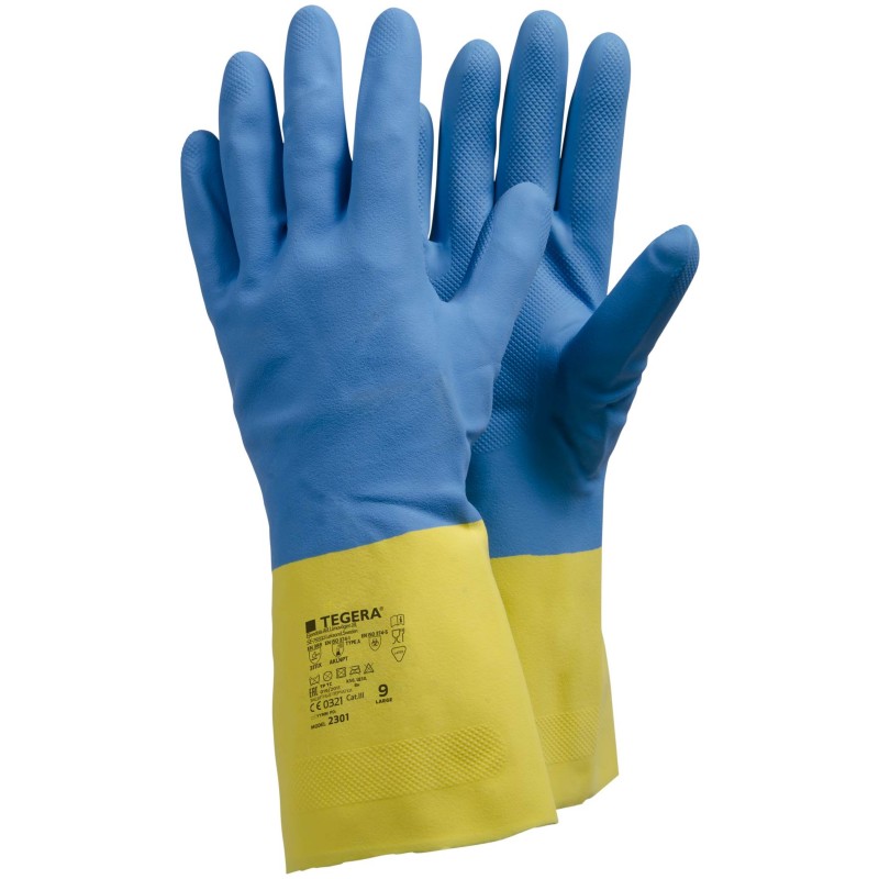 Ejendals Tegera 2301 Latex Chemical Gauntlets Gloves.co.uk