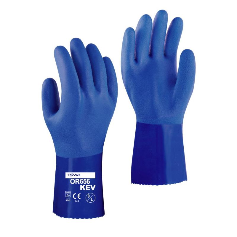 Towa OR656 KEV 30cm PVC-Coated Oil-Resistant Gloves