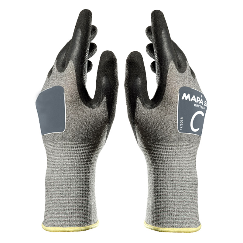 Mapa KryTech 585 Seamless Nitrile Grip Gloves with Knitwrist