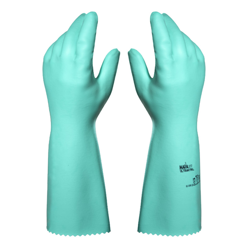 Mapa Ultranitril 377 Heat-Resistant Chemical-Resistant Gauntlet Gloves
