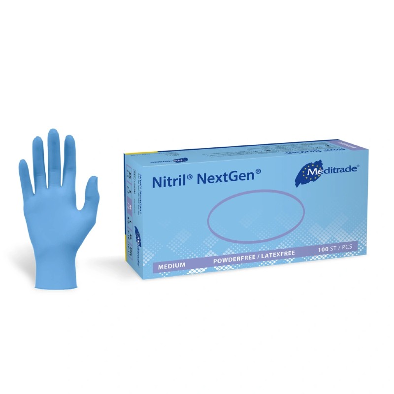 Meditrade NextGen Blue Nitrile Disposable Gloves (Box of 100)