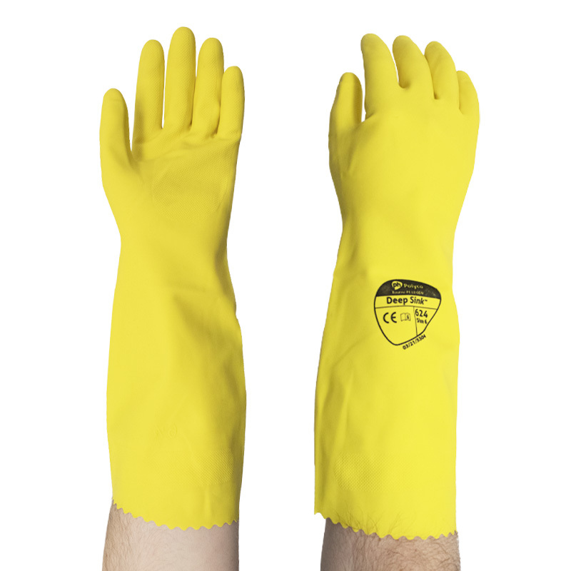 Polyco Deep Sink Extra Long Rubber Gloves 62
