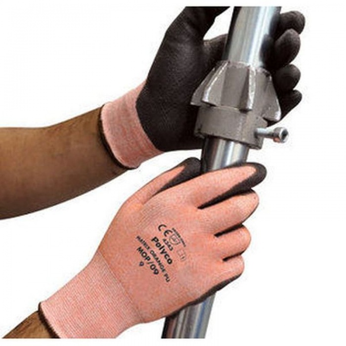 Polyco Matrix Orange PU Polyurethane Palm Coated Gloves MOP
