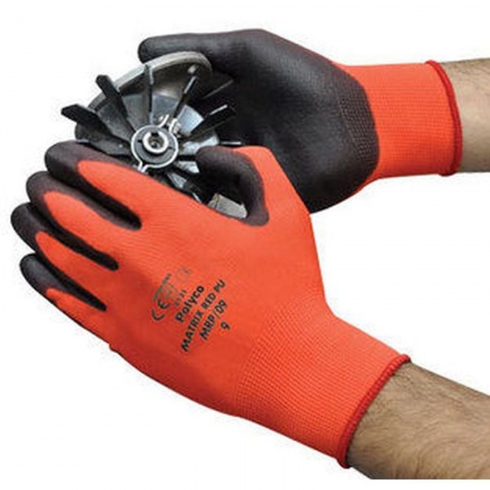 Polyco Matrix Red PU-Coated Work Gloves MRP