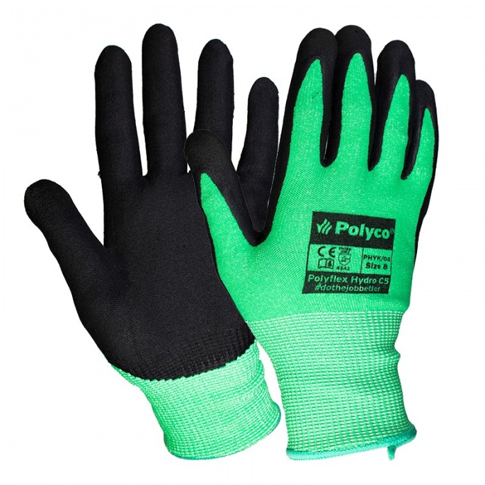 Polyco Polyflex Hydro C5 PHYK Cut Resistant Safety Gloves