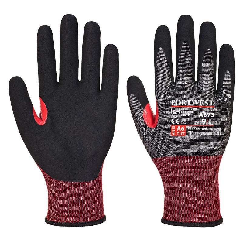 Portwest A673 Touchscreen Cut-Resistant Grip Gloves