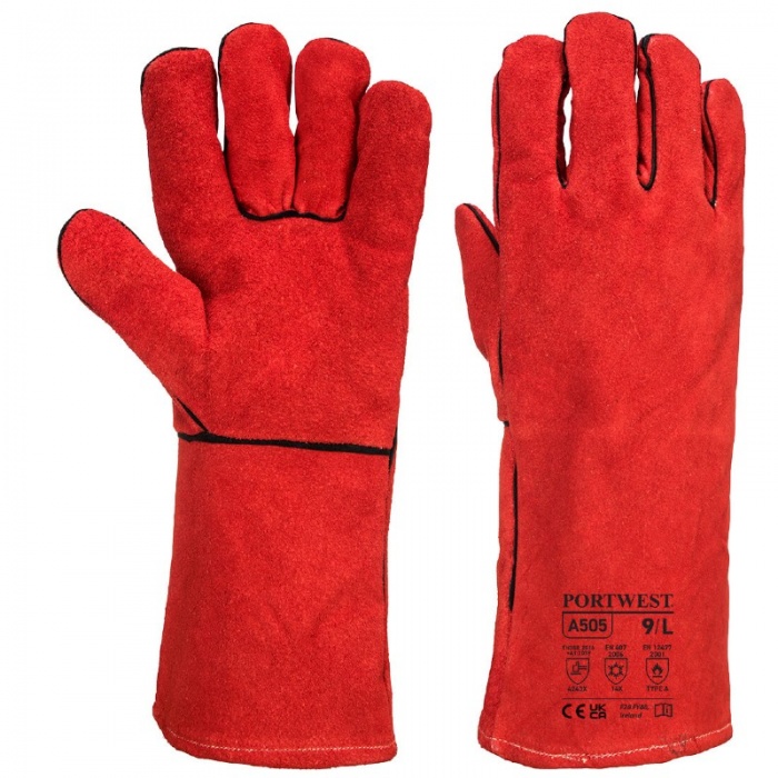 Portwest A505 Red Winter Welding Gauntlet Gloves