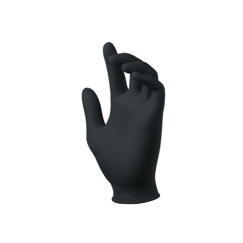 Stellar S6 EcoTek N71688 Black Biodegradable Nitrile Gloves (Pack of 100)