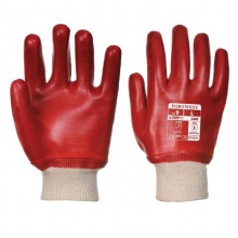 Portwest Oil-Resistant PVC Red Gloves A400