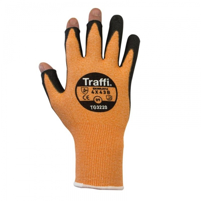 TraffiGlove TG3220 Cut Level B Fingerless Grip Gloves