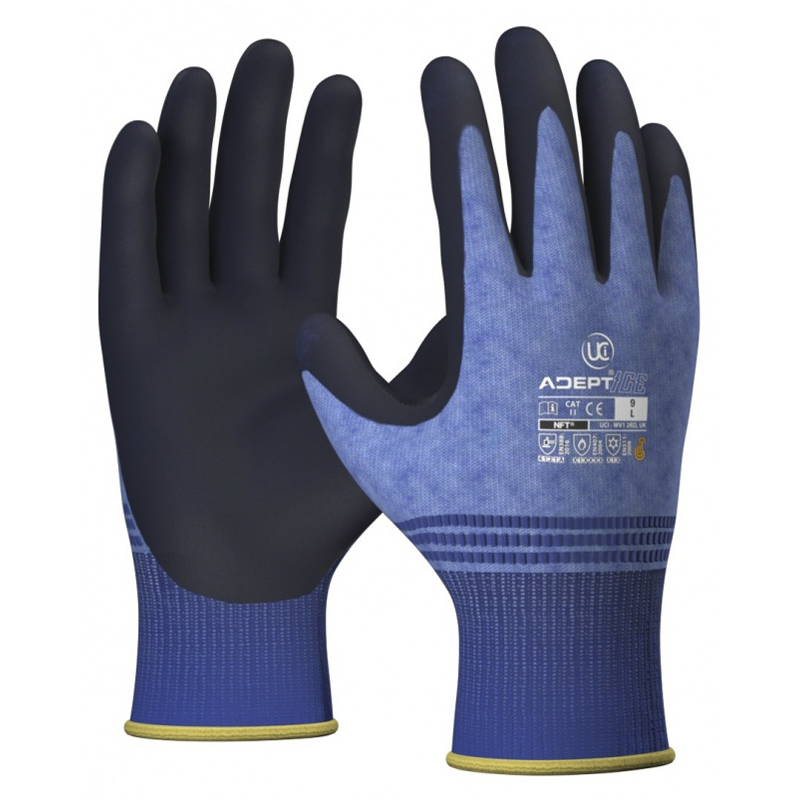 ERB 21225 211-110 N100 Smooth Finish Nitrile Dipped Nylon Knit Gloves Extra  Large