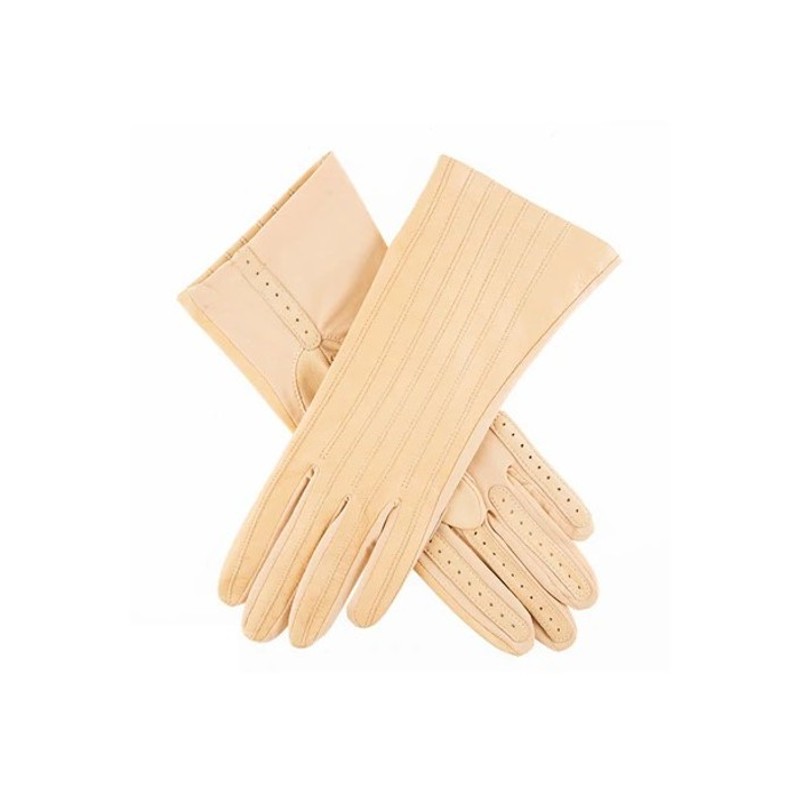 Dents Olivia Women's Parchment Leather and Elastane Gloves